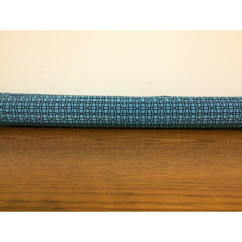 Handmade Draft Blocker 34" Blue Geometric Design Unfilled Door Snake